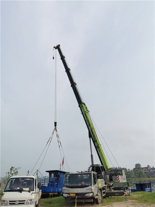 法库县桥梁建设吊装案例